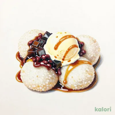 Shiratama Cream Anmitsu (with Vanilla Ice Cream)