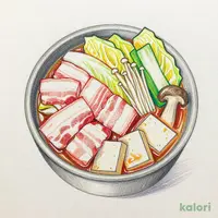 豚カルビの華屋特製味噌鍋