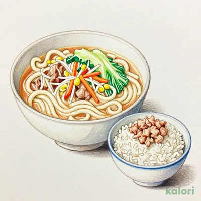 野菜たっぷりちゃんぽんうどん 小まぐろたたき丼セット