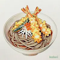 鱚と海老天のいくらおろしそば