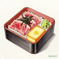 本まぐろ 大とろと中とろの極み重 茶碗蒸しセット