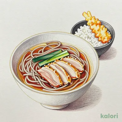 Duck Broth Soba with Mini Tempura Rice Bowl Set