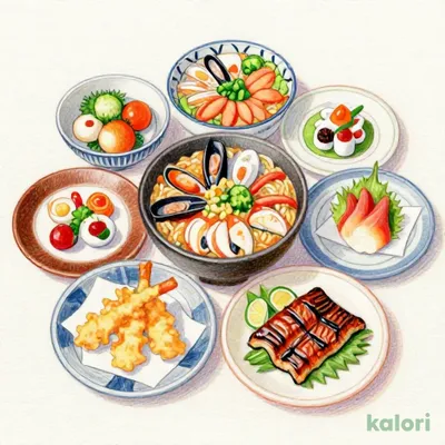 Asagao Banquet Course (Seafood Kamameshi) with Eel