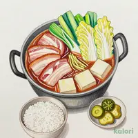 Pork Galbi Special Miso Pot and Rice Set