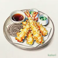 広島県産牡蠣天ぷらと二八せいろそばセット（冷）