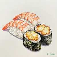 双味セット)とろける甘エビ軍艦といなり寿司