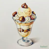 和栗のモンブランパフェ