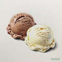 渋皮栗とバニラの2色アイス