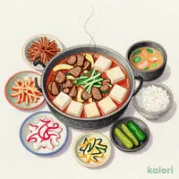 牛すき鍋としらすおろし定食