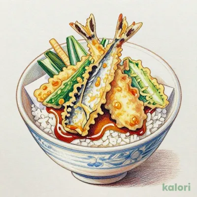 秋の季節天丼～北海道産さんま天～