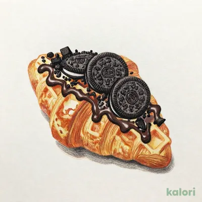 オレオ＆チョコクロッフル