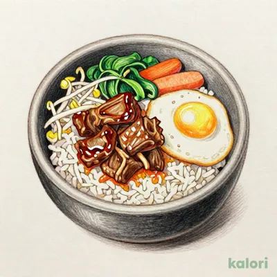 カルビ石焼ビビンバ (スープ付)