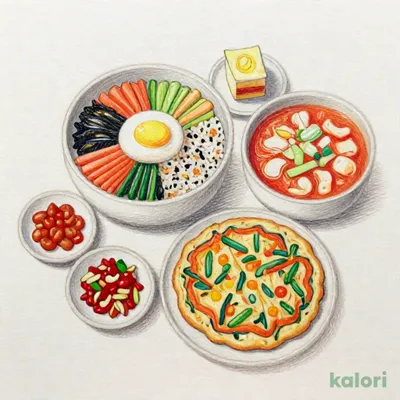 ハーフ＆ハーフセット（温玉野菜ビビンバ＋スンドゥブ）