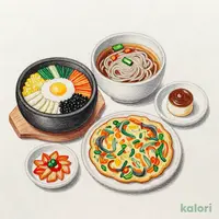 ハーフ＆ハーフセット（石焼ビビンバ＋冷麺）