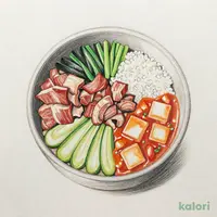 平日限定 サムギョプサル石焼ビビンバ＆スンドゥップセット