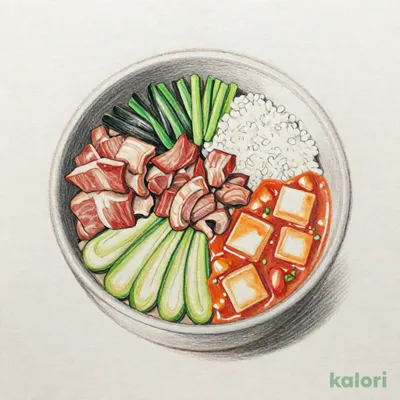 平日限定 サムギョプサル石焼ビビンバ＆スンドゥップセット