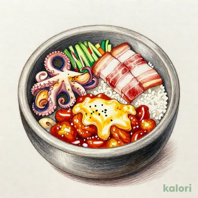 春限定 ハーフ＆ハーフ（イイダコと海鮮の石焼ビビンバ＋サムギョプサル＆チーズタッカルビ）