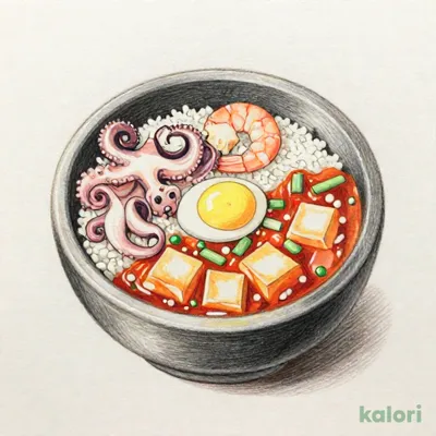 春限定 ハーフ＆ハーフ（イイダコと海鮮の石焼ビビンバ＋韓美膳 スンドゥブ）