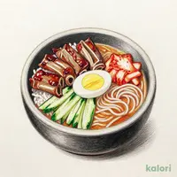 春限定 ハーフ＆ハーフ（カルビ石焼ビビンバ＋韓美膳冷麺）