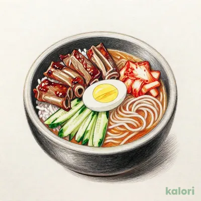 春限定 ハーフ＆ハーフ（カルビ石焼ビビンバ＋韓美膳冷麺）