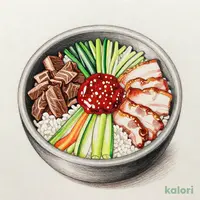 春限定 ハーフ＆ハーフ（ガーリックカルビ石焼ビビンバ＋味付けサムギョプサル）