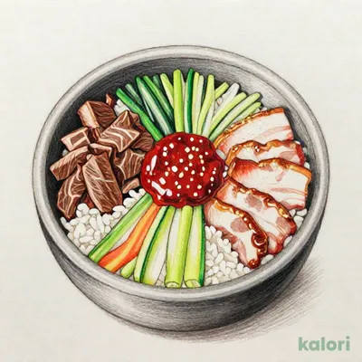春限定 ハーフ＆ハーフ（ガーリックカルビ石焼ビビンバ＋味付けサムギョプサル）