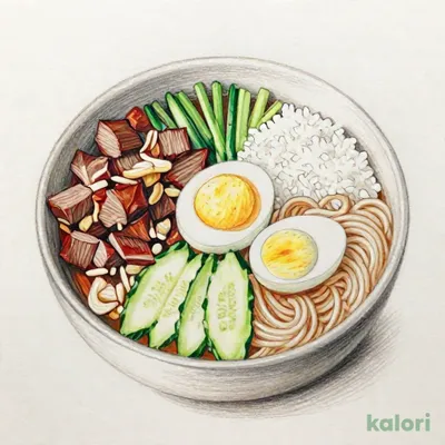 春限定 ハーフ＆ハーフ（ガーリックカルビ石焼ビビンバ＋韓美膳冷麺）