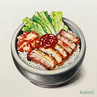春限定 ハーフ＆ハーフ（サムギョプサル石焼ビビンバ＋味付けサムギョプサル）