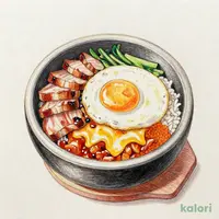 春限定 ハーフ＆ハーフ（明太子と目玉焼き石焼ビビンバ＋サムギョプサル＆チーズタッカルビ）
