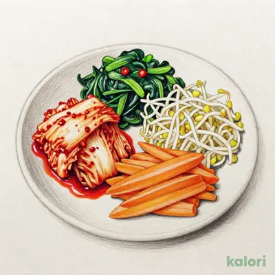 白菜キムチ&3種ナムル盛り合わせ