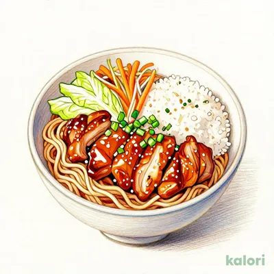 Vegetable-Packed Tanmen + Yakitori Rice Bowl Set