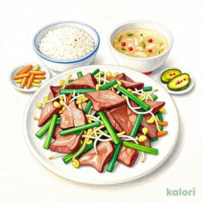 Garlic Chive and Liver Stir-fry Set