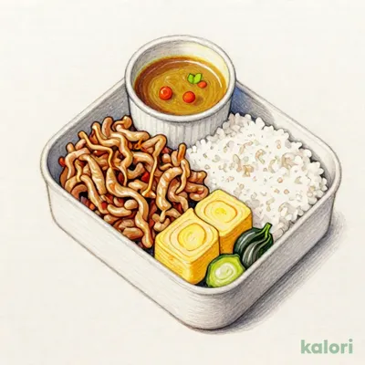 カレー&豚生姜焼き弁当