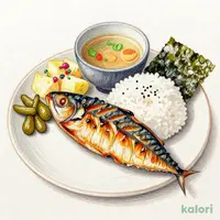 焼さば朝食