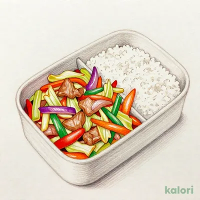 野菜炒め弁当