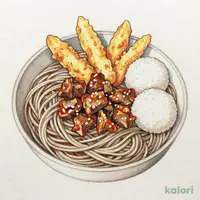ごぼう天牛肉そばおにぎりセット