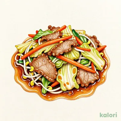 肉盛野菜炒めおかず