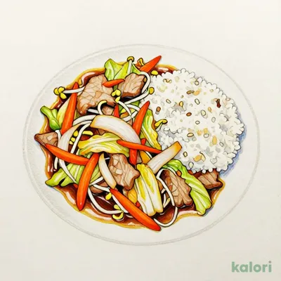 Stir-fried Meat and Vegetables Bento