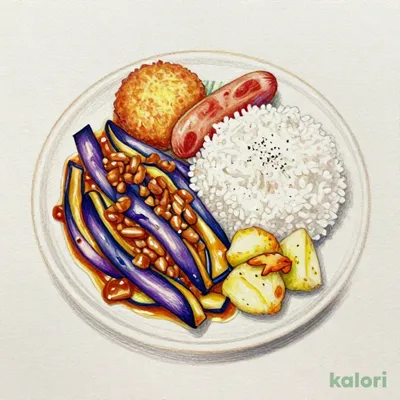 Stir-fried Eggplant with Miso Special Bento