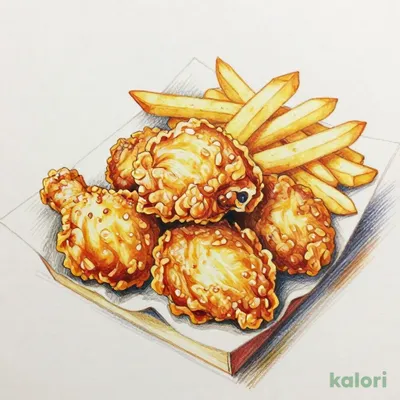Fried Chicken (5 Pieces) & Potato Basket