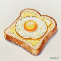 モーニングトースト&半熟目玉焼き