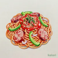 喫茶店の太麺ナポリタン