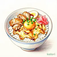 Tsukimi Oyakodon (Chicken and Egg Rice Bowl with Egg Topping)