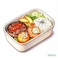 Special Hamburger Steak and Crab Cream Croquette Bento