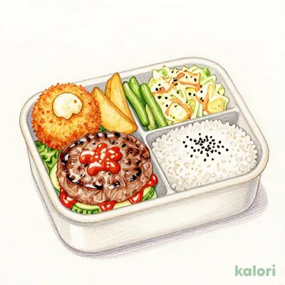 ハンバーグ＆カニクリームコロッケ弁当