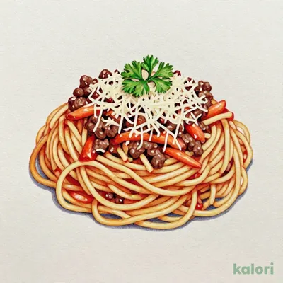 Meat Sauce Spaghetti with Fluffy Cheese
