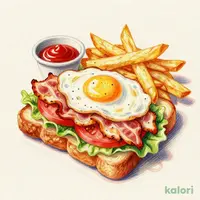 クラブハウスサンド&ポテト ~スモークチキンとベーコン~