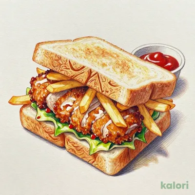 Thick-Cut Pork Cutlet Sandwich and Fries