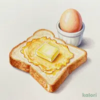 厚切りトースト＆ゆで卵