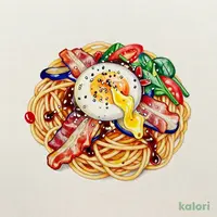 星乃スパゲッティー （具だくさん醤油バター）